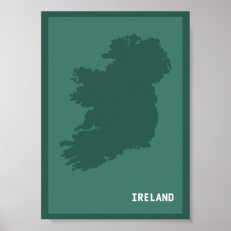 Modern Karta i Irland / Éire | Irish Emerald Isle Poster