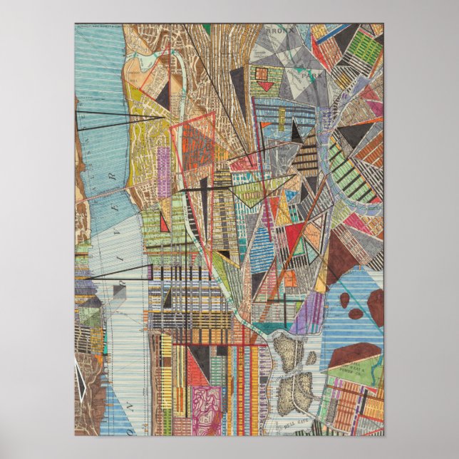 Modern Karta i New York I 2 Poster (Framsidan)
