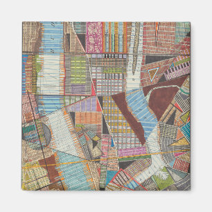 Modern Karta i New York II Magnet