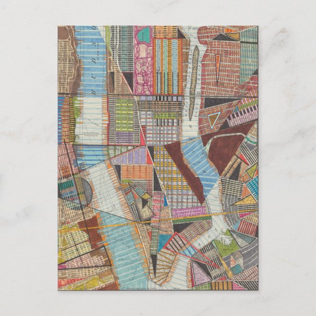 Modern Karta i New York II Vykort (Framsida)