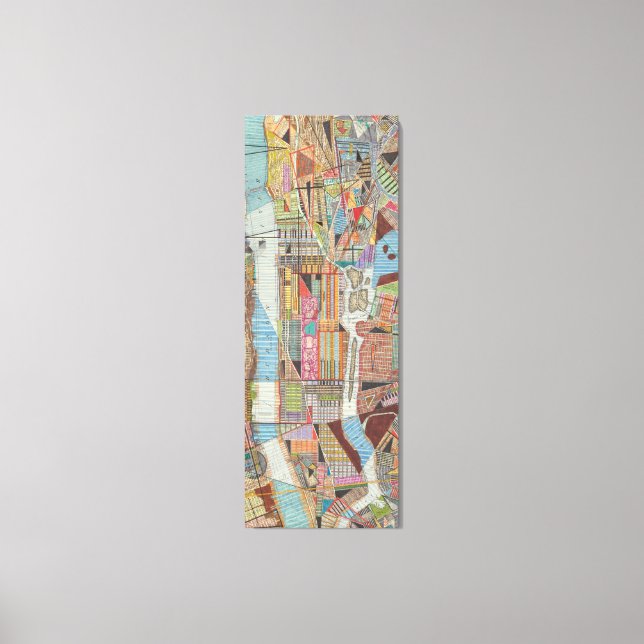 Modern Karta i New York III Canvastryck (Framsida)