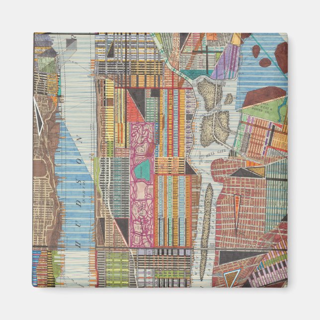 Modern Karta i New York III Magnet (Framsidan)