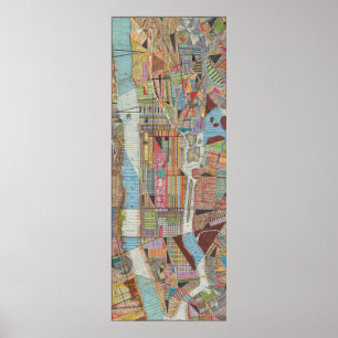 Modern Karta i New York III Poster