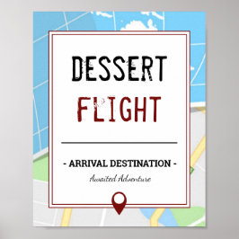Modern Karta | Resor | Dessert-tecken Poster