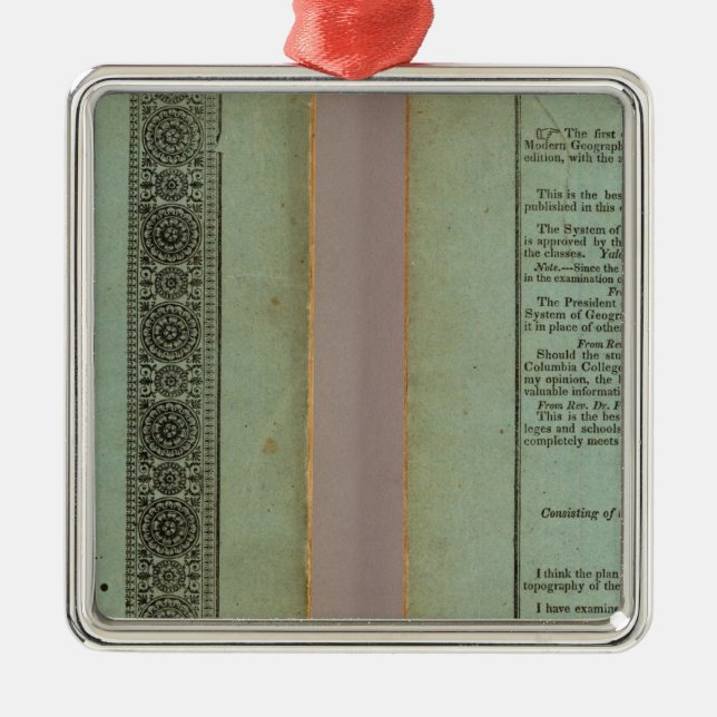Modern kartbok julgransprydnad metall (Framsidan)