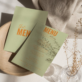 Modern Kassi Bright Whimsical Unik Bröllop Meny