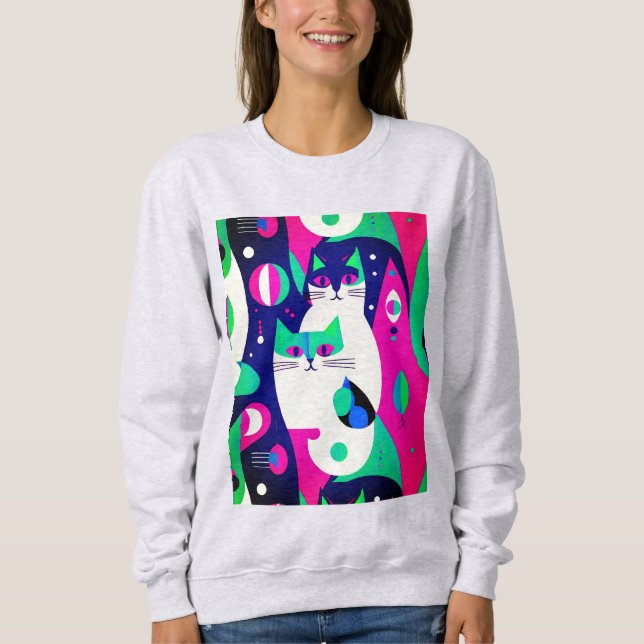 Modern kateter i mitten av århundradet på Mörk blå T Shirt (Framsida)