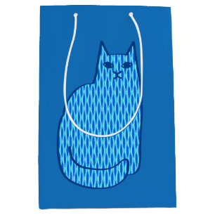 Modern katt, kobolt och ljusblå mitt i århundradet