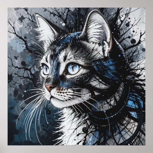 Modern katt poster (Framsidan)