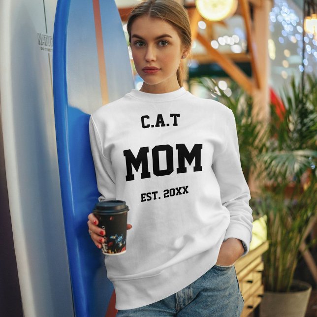 Modern Kattälskare Minimalistisk Snygg Vit Anpassa T Shirt (Skapare uppladdad)
