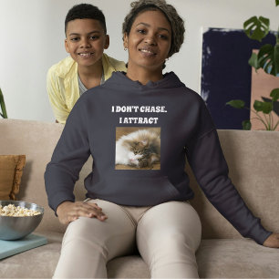 Modern kattmamma mörkgrå anpassad söt husdjursfoto t shirt