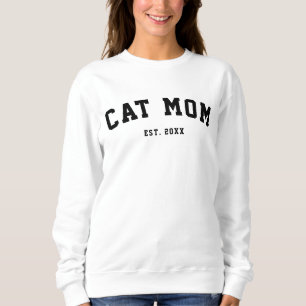 Modern kattmamma sport universitets- t shirt