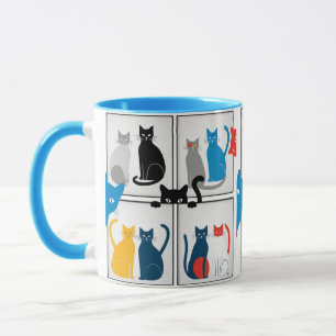 Modern kattsamling mugg
