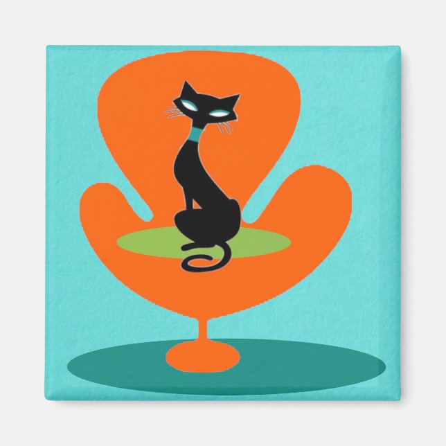 Modern Kattunge-magnet Magnet (Framsidan)
