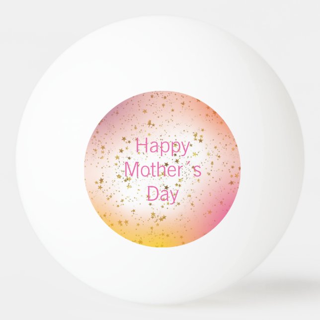 Modern Kawaii Rosa Bästa Mamma någonsin Mors dag Pingisboll (Baksidan)