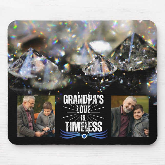 Modern Keepsaké Cute Grandfather Gift Grandpa Musmatta (Framsidan)