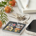 Modern keepsaké-familjens fotokollage monogram<br><div class="desc">Modern anpassningsbar-fotokollage och monogram med familjens monogram Du kan enkelt ändra fotona och lägga till egna speciella foton.</div>