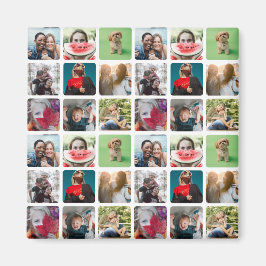 Modern Keepsaké Photo Collage Mönster Magnet