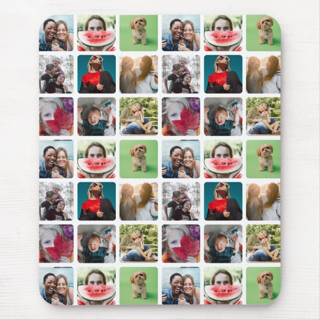 Modern Keepsaké Photo Collage Mönster Musmatta (Framsidan)