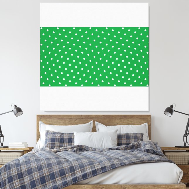 Modern Kelly-Grönten Färg Block på White Canvastryck (Insitu (sovrum))