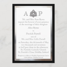 Modern keltisk bröllopsinbjudan