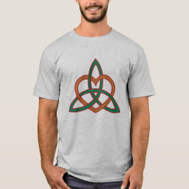 Modern keltisk triquetra i naturliga toner t shirt