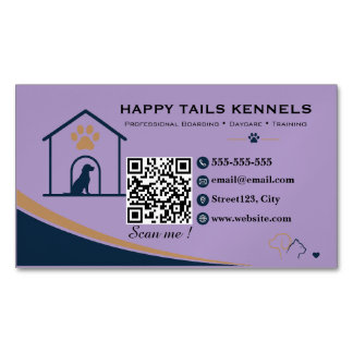 Modern Kennel QR-kod   Magnetiska Visitkort