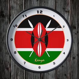 Modern kenyansk Flagga, Kenyas hem/design Rund Klocka