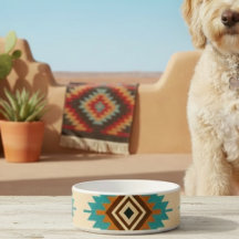 Modern keramisk hundskål i sydvästlig stil