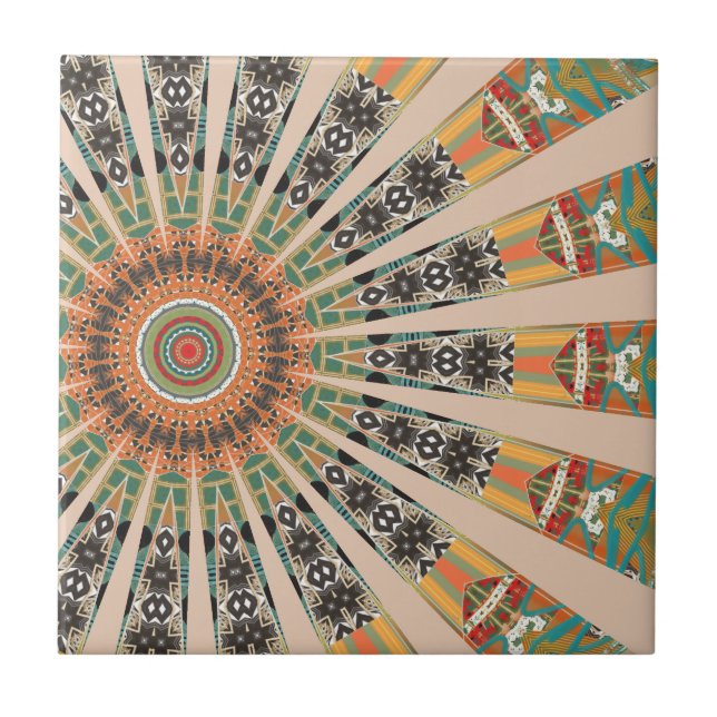 Modern keramisk platta för kaleidoskop kakelplatta (Framsidan)