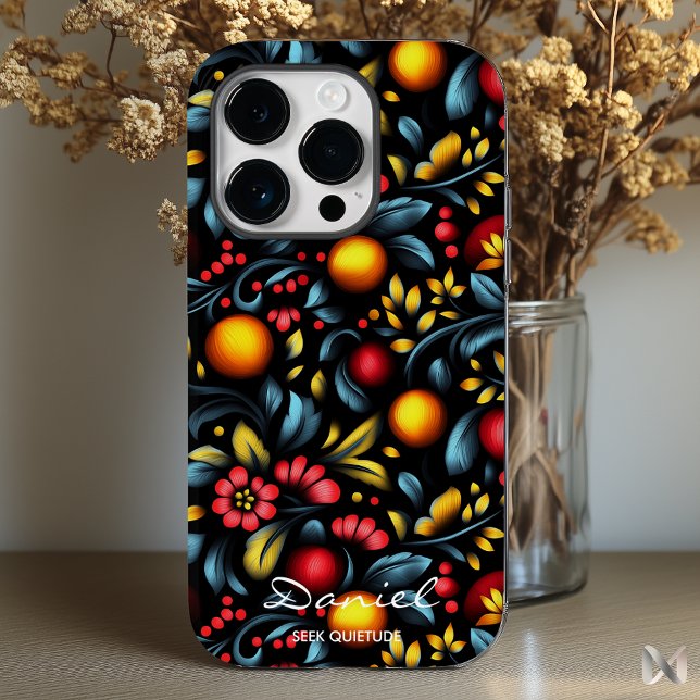 Modern Khokhloma-Blommigt med Vibrant Twist (Skapare uppladdad)