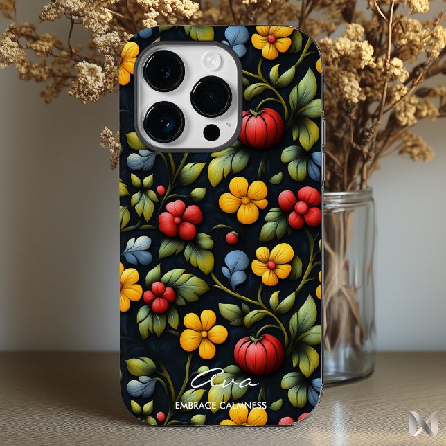 Modern Khokhloma blommönster i djärva färger (Skapare uppladdad)