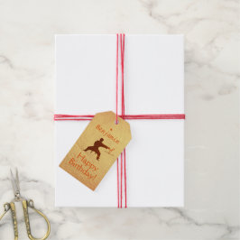 Modern Kick it Martial Arts Kids Karate Birthday Presentetikett