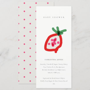 Modern Kids Hand plockade Dragon Fruit Baby Shower Inbjudningar