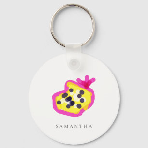 Modern Kids Hand plockade Passion Fruit Rosa Gult Nyckelring