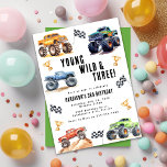 Modern Kids Monster Lastbilar Födelsedagsfest Inbjudningar<br><div class="desc">Lägg märke till alla små party djur! Få redot att ändra roligten med vår unga Vild och inbjudan till tre barn i Lastbilar. Med den vackra monsterbilen lastbilar, det moderna typografiskript inbjudan som du går med in på firande. Låt oss in i det tredje levnadsåret med en episk födelsedagskalas! Dessa...</div>