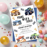 Modern Kids Monster Lastbilar Födelsedagsfest Inbjudningar<br><div class="desc">Lägg märke till alla små party djur! Få redot att ändra roligten med vår unga Vild och inbjudan till tre barn i Lastbilar. Med den vackra monsterbilen lastbilar, det moderna typografiskript inbjudan som du går med in på firande. Låt oss in i det tredje levnadsåret med en episk födelsedagskalas! Dessa...</div>