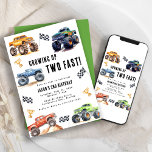 Modern Kids Monster Lastbilar Födelsedagsfest Inbjudningar<br><div class="desc">Lägg märke till alla små party djur! Få redot att reparera roligten med vår tillväxt två fort! Bjud in till barndagsmorgonster Lastbilar. Med den vackra monsterbilen lastbilar, det moderna typografiskript inbjudan som du går med in på firande. Låt oss in i det tredje levnadsåret med en episk födelsedagskalas! Dessa inbjudningar...</div>