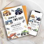 Modern Kids Monster Lastbilar Födelsedagsfest Inbjudningar<br><div class="desc">Lägg märke till alla små party djur! Få redot att reparera roligten med vår tillväxt två fort! Bjud in till barndagsmorgonster Lastbilar. Med den vackra monsterbilen lastbilar, det moderna typografiskript inbjudan som du går med in på firande. Låt oss in i det tredje levnadsåret med en episk födelsedagskalas! Dessa inbjudningar...</div>