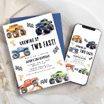 Modern Kids Monster Lastbilar Födelsedagsfest Inbjudningar<br><div class="desc">Lägg märke till alla små party djur! Få redot att reparera roligten med vår tillväxt två fort! Bjud in till barndagsmorgonster Lastbilar. Med den vackra monsterbilen lastbilar, det moderna typografiskript inbjudan som du går med in på firande. Låt oss in i det tredje levnadsåret med en episk födelsedagskalas! Dessa inbjudningar...</div>