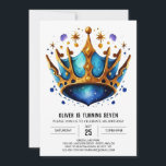 Modern Kids Prince Krona Birthday Inbjudningar<br><div class="desc">Fira i modern stil med vår moderna barnprins Krona födelsedag. Den här eleganta designen kombinerar sömlöst contemporaryns estetik med en prinins krona, och skapar en inbjudan som är både modern och snygg. Idealisk för barn i alla åldrar, det här anpassadets mästerverk inbjudan ger dig en personlig beröring till alla detaljer....</div>