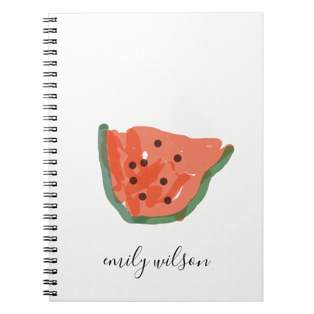 Modern Kids Teacher Hand plockade Watermelon Fruit Anteckningsbok (Framsidan)