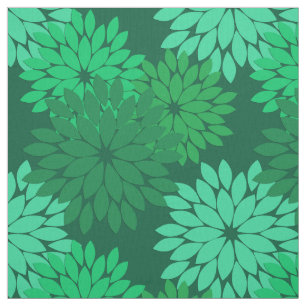 Modern Kimono-Grönt för Blommigt, Emerald och Ja Tyg