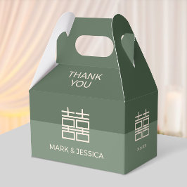 Modern kinesisk bröllop tackfavorbox presentaskar