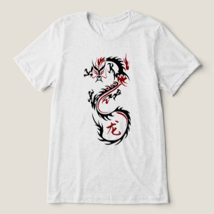 Modern kinesisk drak t shirt