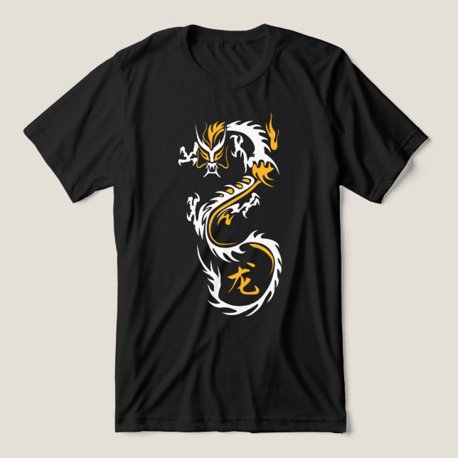 Modern kinesisk drake t shirt (Design Framsida)