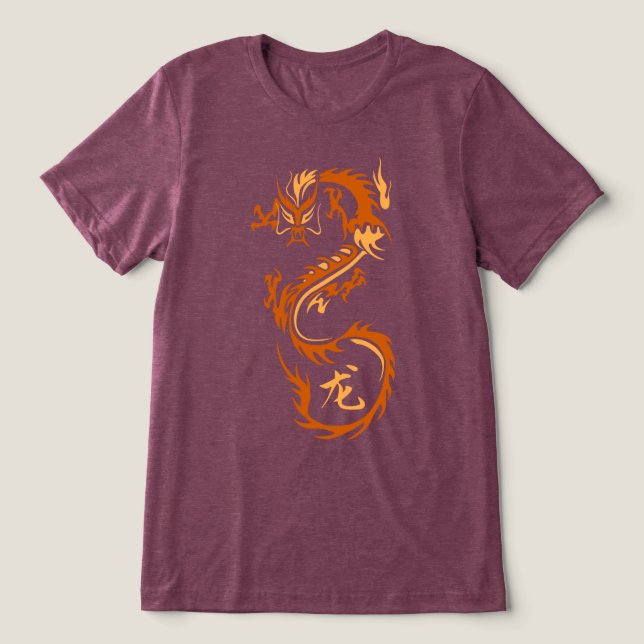 Modern kinesisk drake t shirt (Design Framsida)