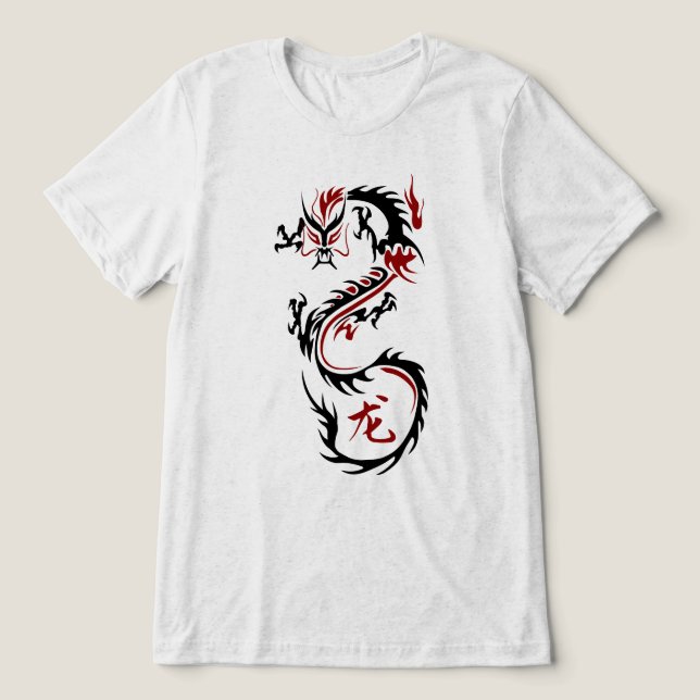Modern kinesisk drake t shirt (Design Framsida)