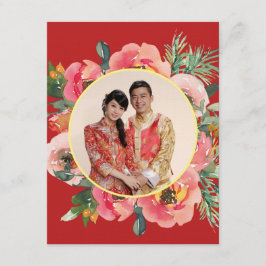 Modern kinesiska blommigt för foto-utandning i brö tilläggskort