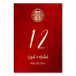 Modern kinesiska Bröllop Bordsnummer